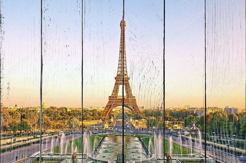 Эйфелева башня на закате, Франция
