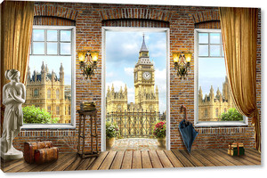 Вид с открытого балкона на Лондон