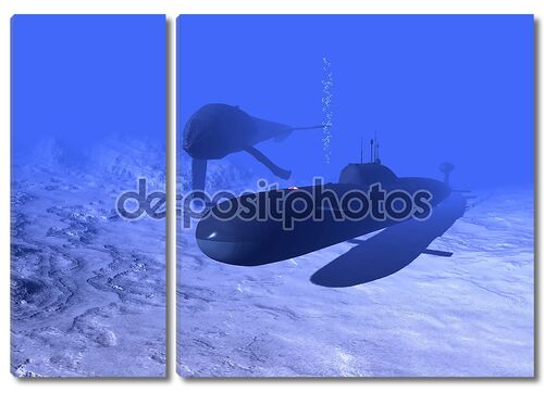 Подводная лодка и Кит