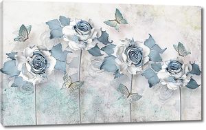 Цветы с голубыми лепестками