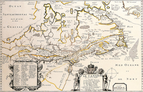 Карта Канады Сэмюэль Де Шамплейн 1677 года