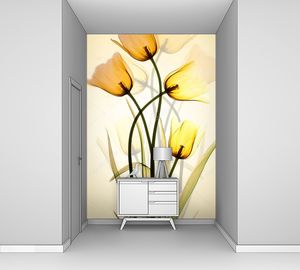 Желтые тюльпаны полупрозрачные
