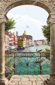 Вид на Венецию сквозь арку