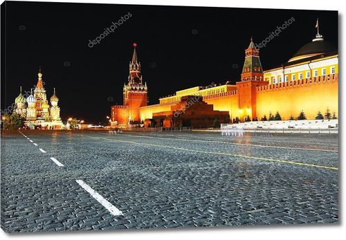 Ночной вид на Красной площади, Москва