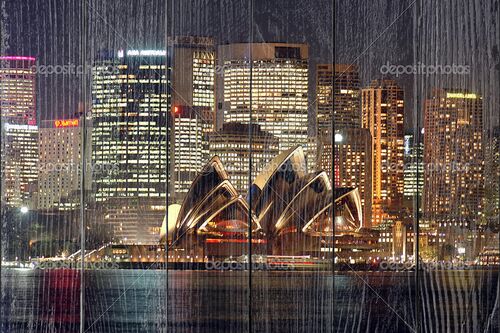 Сиднейская Опера ночью