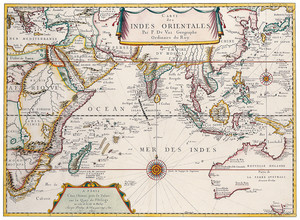 Карта Юго-Восточной Азии Пьер Дюваль 1680