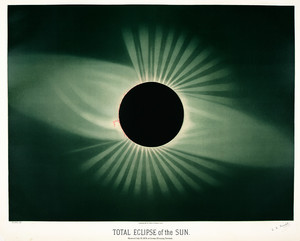 Полное солнечное затмение с астрономических рисунков Трувело