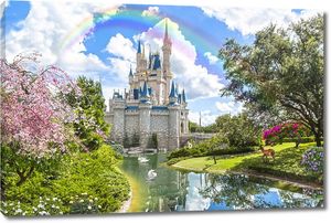 Замок с радугой и прекрасным садом